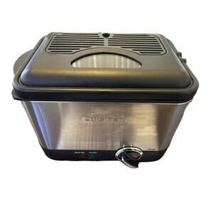 Cuisinart Compact Deep Fryer Electric Stainless Steel Model CDF-100P1